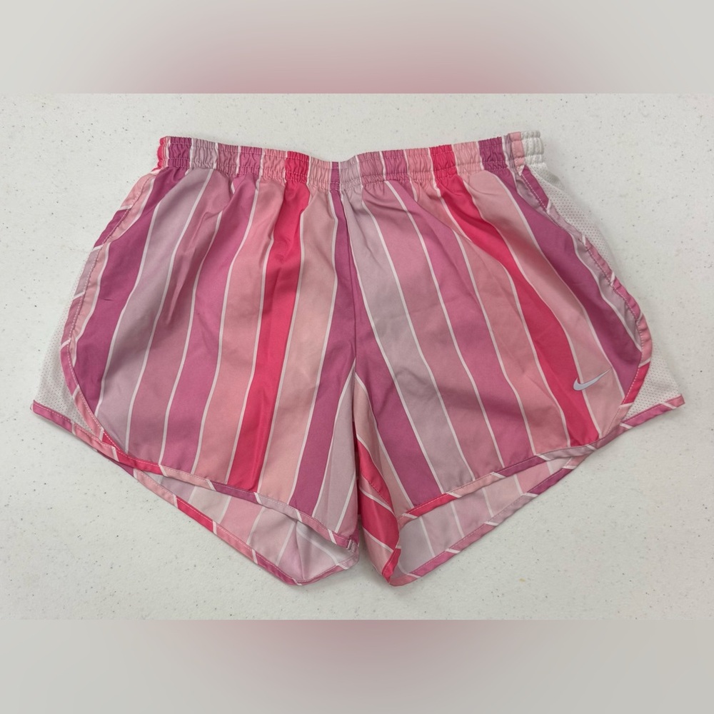 Nike Kid’s Pink Striped Athletic Shorts - Youth Size Large
